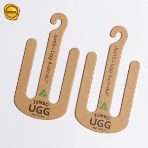 China 2mm Thickness Kraft Paper Cardboard Product Hangers High End For Brands Shoes Packaging on sale