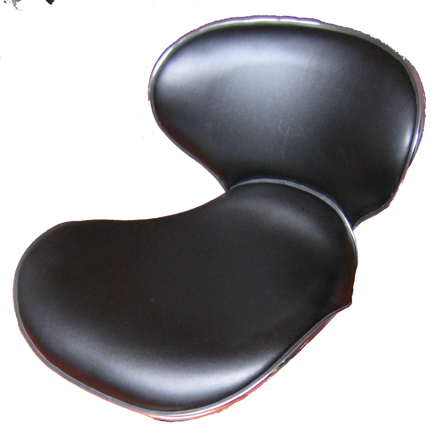 PU Bar Swivel Office Chair Hydraulic Base , 8 KGs Adjustable Bar Chair Black