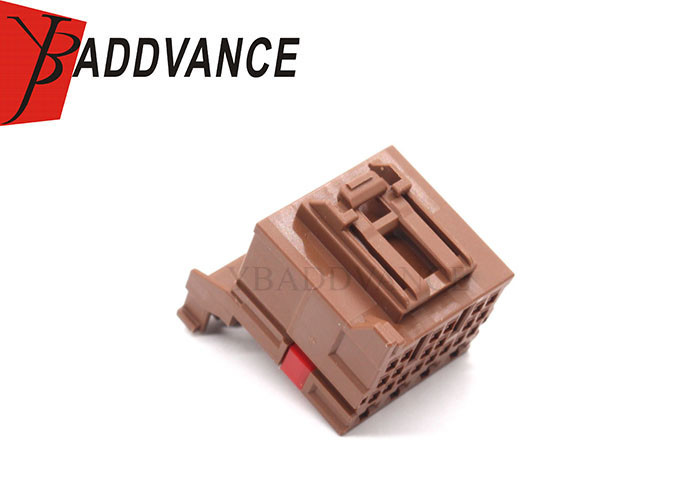 Brown Color Electrical Automotive Female 24 Pin Auto Compressor Connector