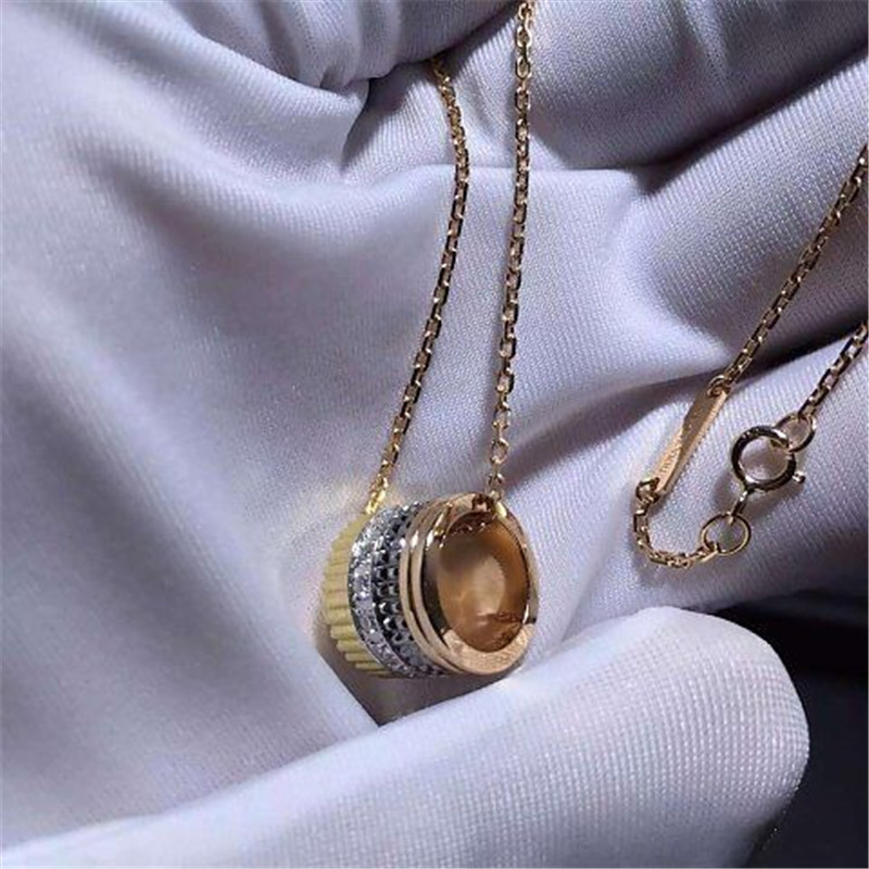 Jewelry factory in Shenzhen, China Br necklace 18k white gold yellow gold rose gold diamond necklace