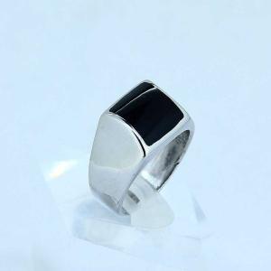 Wholesale stainless steel ring with black enamel color LRX67 from china suppliers