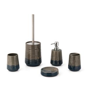 Wholesale Contrast Color Ceramic Soap Foam Dispenser Toothbrush Holder Bathroom Accessories Set from china suppliers