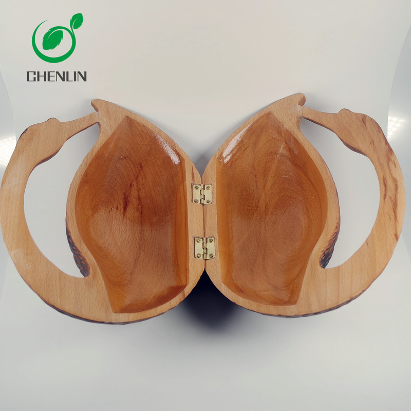 Smooth Hand Carved Wooden Clutch Bag Spacious Design for Ladies