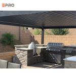 Eco Grey Glass Modern Aluminum Pergola 3x3m Customized