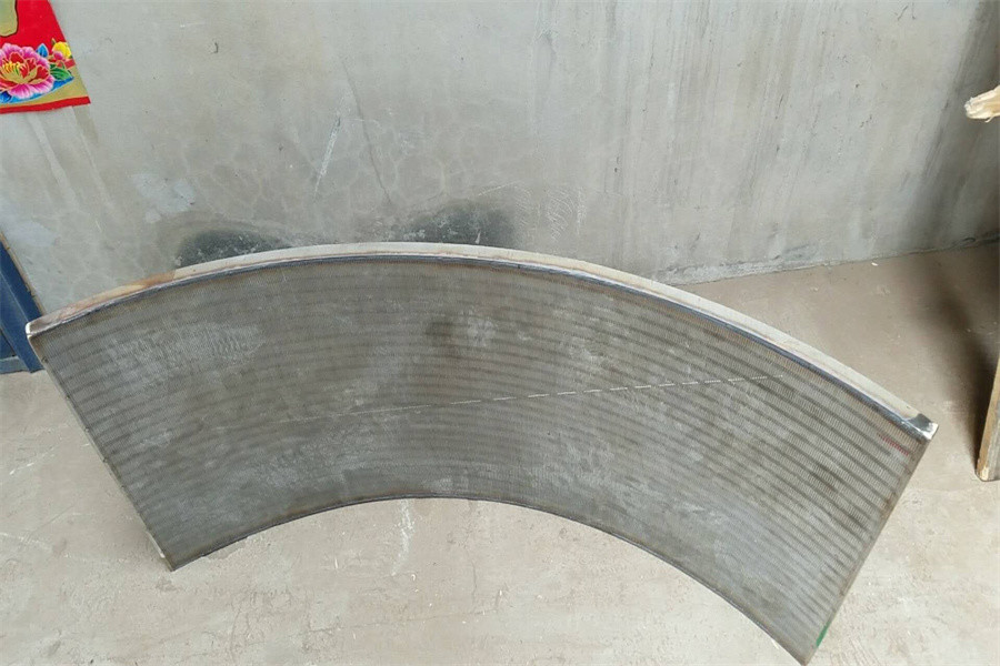 Water Treatment Curved Wedge Wire Screen Anti Corrosion SS316 Run Down Screen