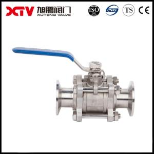 China US Xtv Industrial PTFE Lined Clamp Sanitary Stainless Steel Floating Ball Valve Ideal on sale