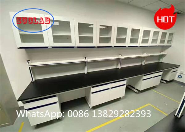 Corrosion Resistant Chemistry Lab Workbenches Cost with Multiple Cabinets and C