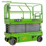 Green Hydraulic 10m height aerial work platform 320kg capacity scissor lift for