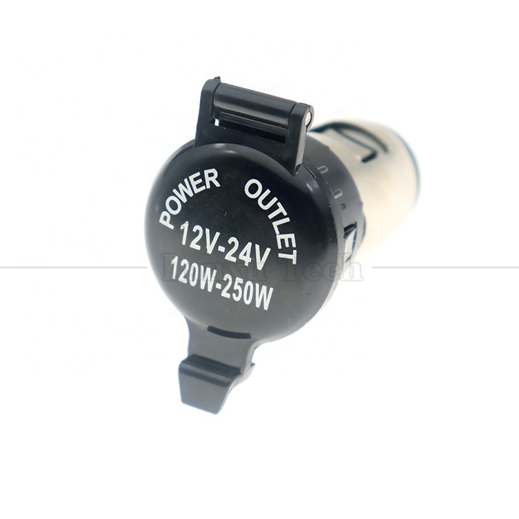 12v 24v Waterproof Gap Car Cigarette Lighter Female Socket Power Charger Adapter for Motorcycle