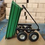 Single Handle Garden Dump Truck 10 Inch 350-4 Pneumatic Tire Wheels 75L Capacity