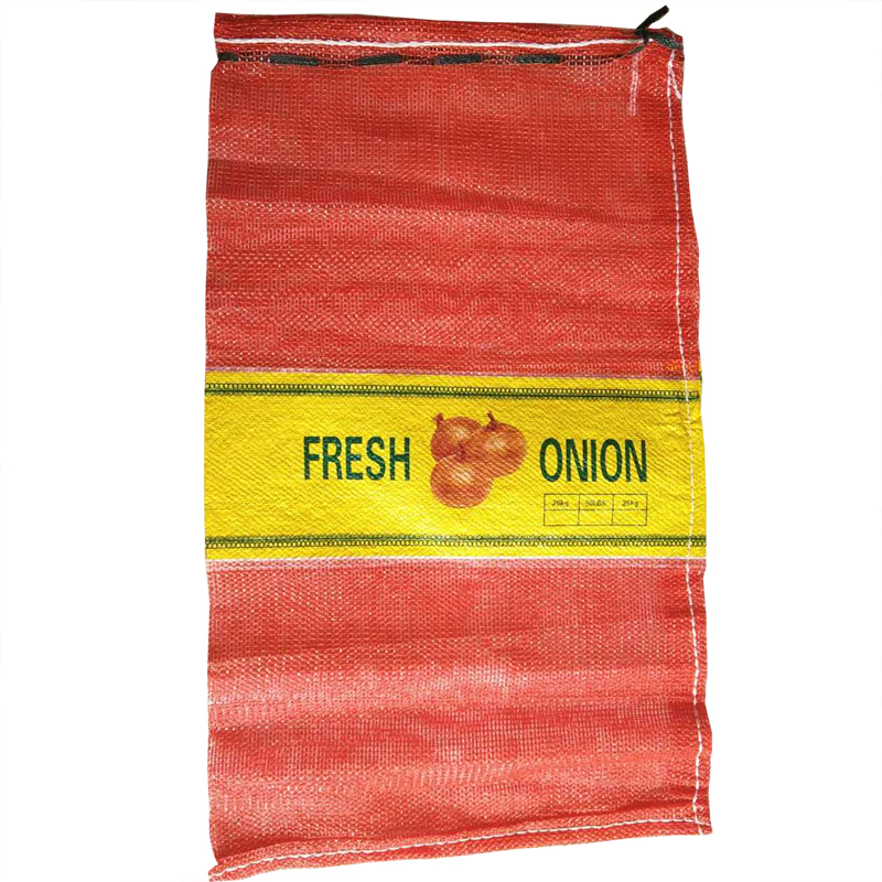 Firewood and Produce Mesh Bag 25kg/50kg PP/PE Tubular Leno Net Bag with Drawstring
