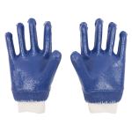Fully Coated Blue Nitrile Chemical Resistant Gloves Customized Thermal Work