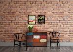 White and Red Brick Wallpaper for Walls / Non woven Brick Embossed Wallpaper ISO