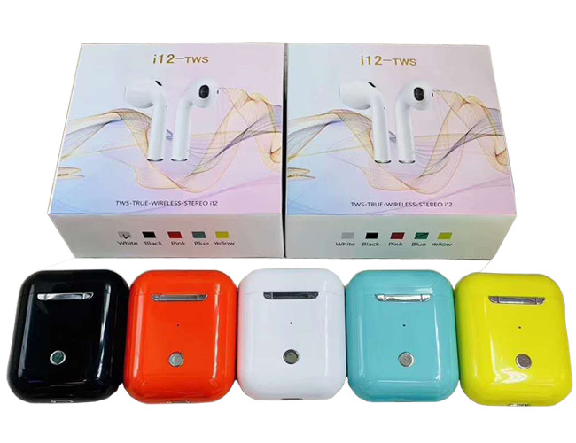 Wireless TWS Bluetooth Earphone I12 BT Earbuds 30mAh Battery With Charging Case