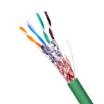 Green SFTP CAT5E Cable 0.510mm Copper LSZH Cable Expend To 350Hz 24AWG
