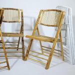 Modern Design Style Wood Rustic Bamboo Folding Outdoor Dining Chair for Event