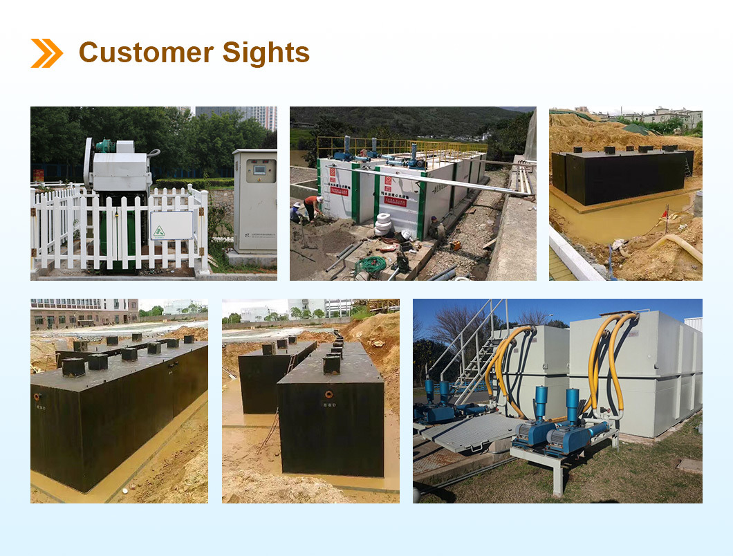 300*150*270cm Small Sewage Treatment Plant For Industrial Domestic Wastewater Treatment