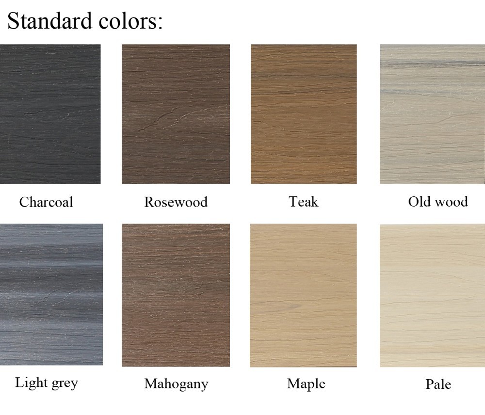 WPC Wood Plastic Composite Decking Flooring Tiles Traditional Design DIY Outdoor Interlock Co-Extrusion Decking