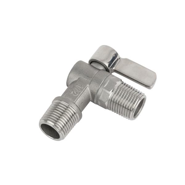 Angle Water Meter Ball Valve with Stainless Steel Butterfly Handle Customized
