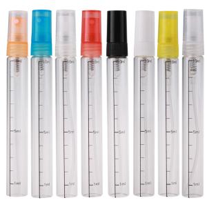 Wholesale Clear Glass Tube Bottles , Fragrance Oil Roll On Bottles With Screw Top / Scale Line from china suppliers