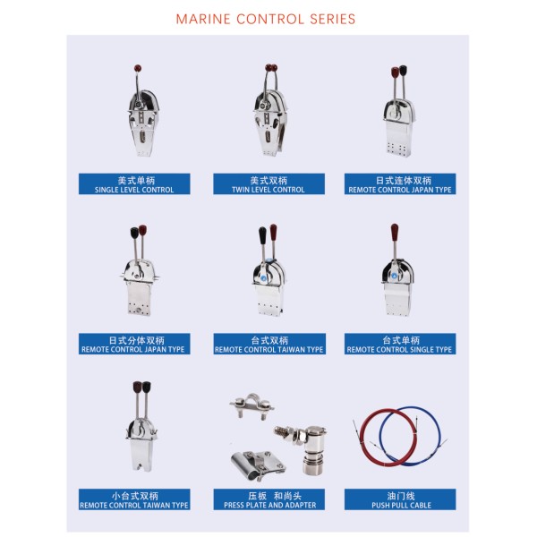 Twin Control Marine Remote Control Morse Throttle Controls Lever Handle Throttle Head