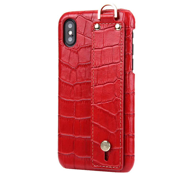 100% Genuine Crocodile Leather Mobile Phone Case for iPhone 15 Pro Max With Holder
