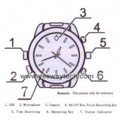 Wholesale 720P HD 1280x720 Waterproof Sport Watch DVR with 4G Memory, Stainless Steel Casing, Hidden Camera from china suppliers