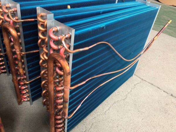 Customized Refrigeration Evaporator Coils AC Condenser Fin For Water Chiller