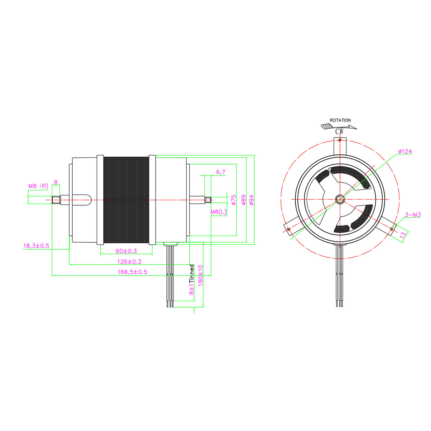 KG-9060 2850RPM 110/230V  AC Motor 230W 2 Pole  Capacitor Run Asynchronous Motor Electric Juicer Motor