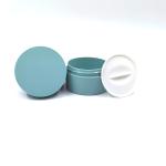 Green Frosted Cream Plastic Cosmetic Jars 100g PET Skincare Containers