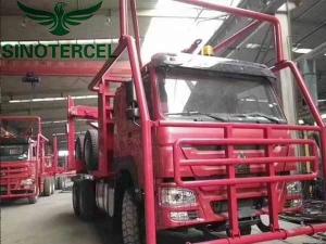 Wholesale 30000kg 60000kg Log Semi Trailer Red Semi Log Trailers For Sale from china suppliers
