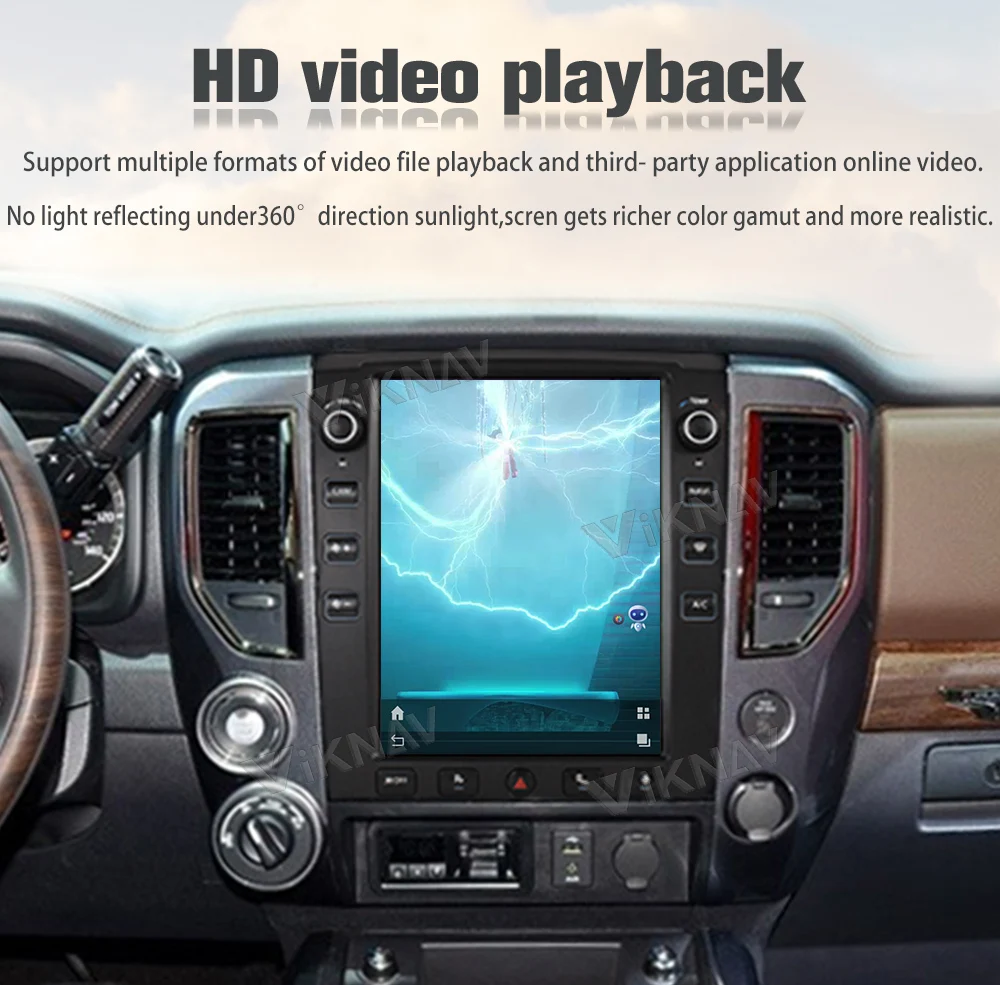 2016-2019 Viknav Android Nissan Titan Radio Multimedia Player 12.1 Inch