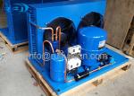 Blue Color Water Cooled Condenser , Maneurop Hermetic Compressor Condenser Unit