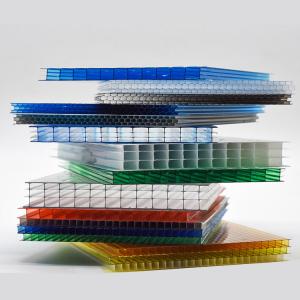 Wholesale manufacturer Lightweight and Durable 6mm to 20mm four-wall Polycarbonate Hollow Sheet for Easy Handling from china suppliers