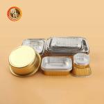 Disposable aluminum foil tray with plastic lid take away food storage packaging
