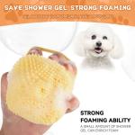 2-in-1 Pet Shower Brush with Shampoo Dispenser - Soft Silicone Massage Grooming