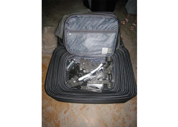 Logo Customized Lightweight Trolley Luggage Bags With Eight Wheels For