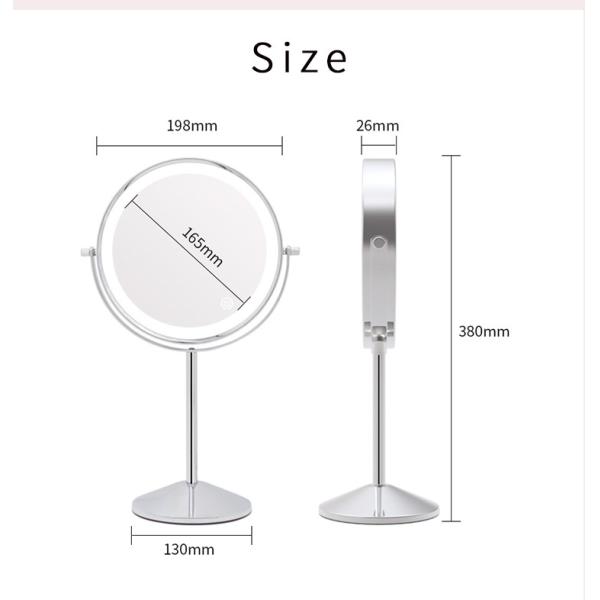 5X 6000mAh USB Rechargeable 380mm Height LED Vanity Magnifying Mirror