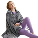 Electric Outer Shawl Blanket Coral Velvet Warm Wrap Cape Cloak Usb Charging