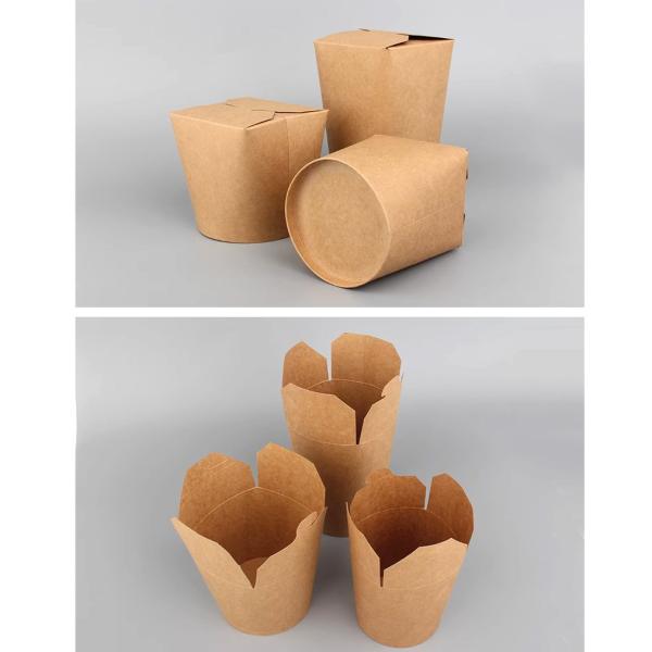 Compostable Eco-Friendly Boxes Fast Food Noodle Takeout Paper Packaging Box Food