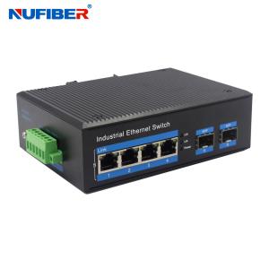 Wholesale Din Rail Mount Gigabit 2 SFP 4 UTP Ports Industrial SFP Ethernet Switch DC24V for outdoor from china suppliers