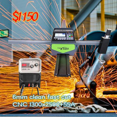 Portable 55A CNC Plasma Cutter Quality 6 mm Metal 100% Duty Cycle with New Air Source Compact Design Easy to Use New Motor