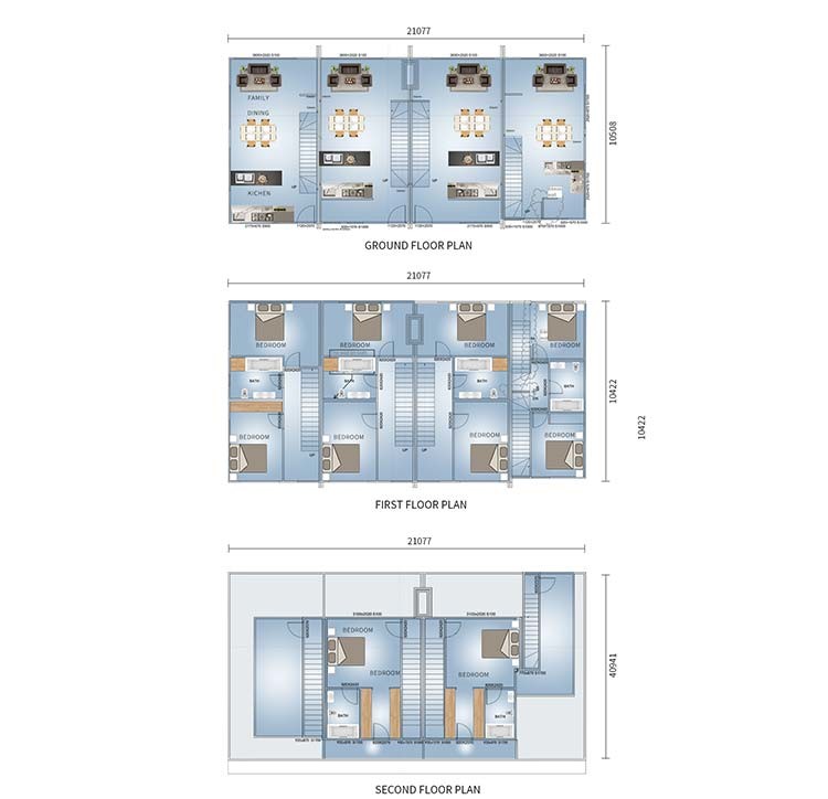 Prefab HomeUltra Modern Prefab Townhouse Apartment In Light Steel Frame Home