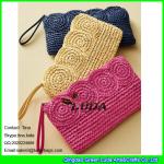 LUDA 2016 new designer paper straw crochet handbags
