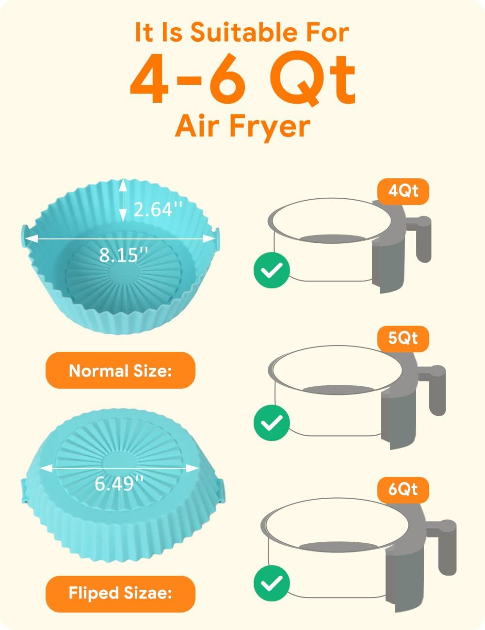 Lightweight Silicone Tray For Air Fryer Waterproof Anti Slip