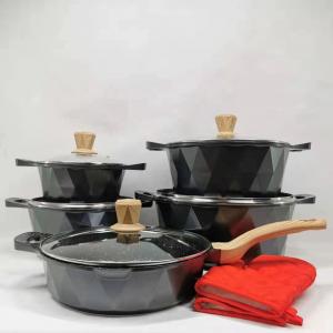 Wholesale Multi-function Kitchen Cookware Cooking Pot Set Maifan Stone Aluminum Non-stick Pan Cookware Sets With Handle from china suppliers