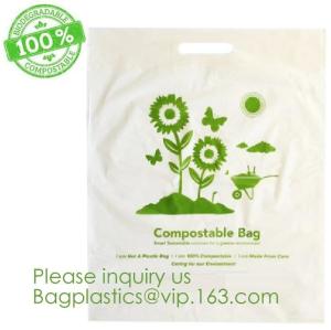 Wholesale Cornstarch Biodegradable Compostable Bags PLA PBAT BIO BAGS, BIO SACKS, Handle Handy Bags, Singlet Sacks, Vest Carrier from china suppliers
