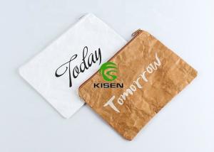 Wholesale Washed Zipper Tyvek Shopping Bag Portable For Pencil Silk Screen Printing from china suppliers
