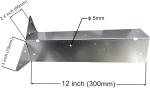 8pcs Arris Rail Brackets Fence Post Support Fencing Bracket Galvanised 12inch