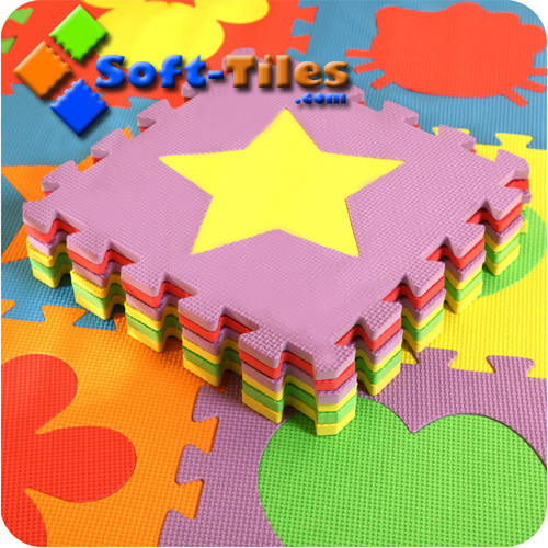 BPA Free 33-38degree Shore C 3/8" Puzzle Foam Mat For Pre Schools